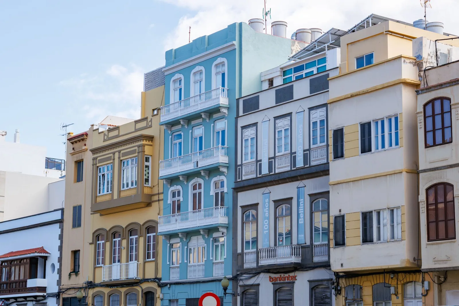 Façades du centre historique de Las Palmas de Gran Canaria, autour du quartier de Triana
